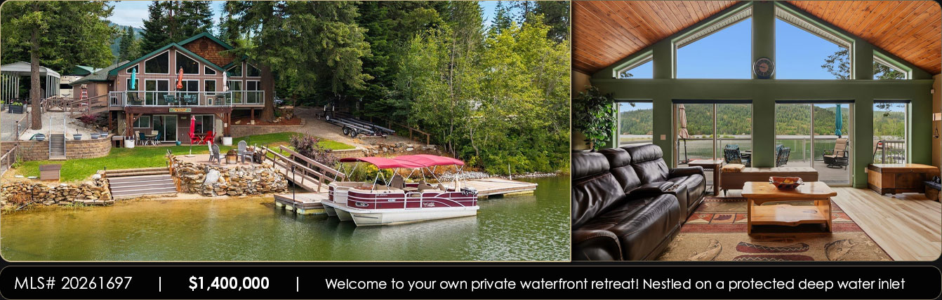 Nestled on a protected deep water inlet on the Pend Oreille River